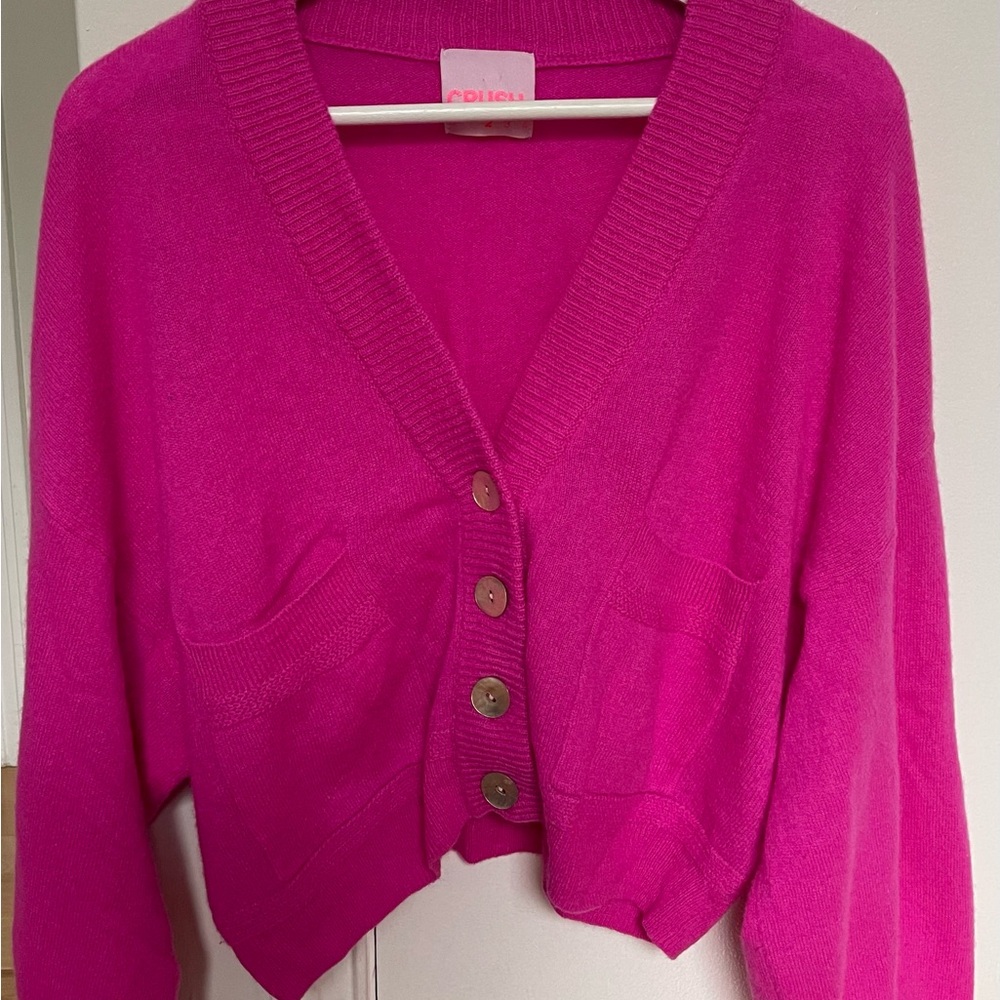 Crush Cashmere Button-Up Women's Cardigan